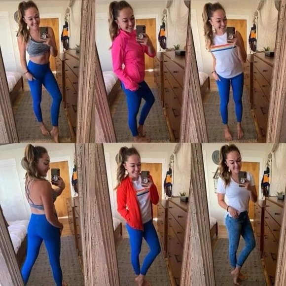 Zyias royal blue pocket light n tight leggings - Picture 5 of 6